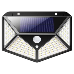 Luminária Energia Solar Parede 100 Led Sensor 3 Funções - Imagem 4