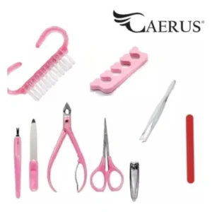Kit Manicure Tesoura Alicate Lixa Pinça Cortador Caerus - Imagem 3