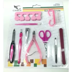 Kit Manicure Tesoura Alicate Lixa Pinça Cortador Caerus