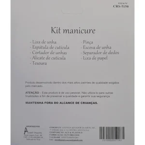 Kit Manicure Tesoura Alicate Lixa Pinça Cortador Caerus - Imagem 6