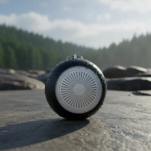 Caixa De Som Sem Fio Portatil Knc827 E Á Prova D’água Cinza-escuro 5v - Imagem 3