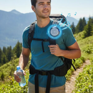 Caixa De Som Sem Fio Portatil Knc827 E Á Prova D’água Cinza-escuro 5v - Imagem 2