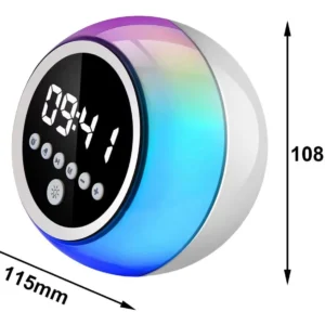 Caixa De Som Bluetooth Relogio Digital Despertador Led - Imagem 4