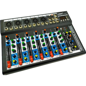 Mesa Som Lelong 7 Canais Bluetooth Usb C/ Equalizador Le-709 + Microfone Condensador Tomate MT-1026 C/ Braço Articulado - Imagem 5