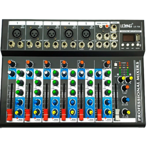 Mesa Som Lelong 7 Canais Bluetooth Usb C/ Equalizador Le-709 + Microfone Condensador Tomate MT-1026 C/ Braço Articulado - Imagem 4