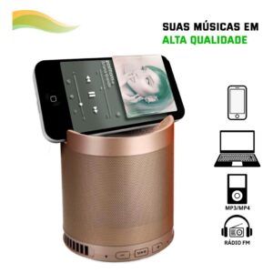 Caixinha De Som Bluetooth Portatil Q3 Mp3 Pen Drive Fm Cel - Imagem 6