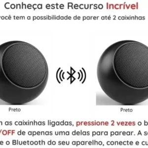 Caixinha Som Bluetooth Tws Metal Mini Speaker Amplificada 3w - Imagem 3