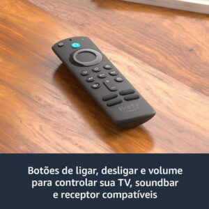 Amazon Fire Tv Stick 4k Plus Wifi6 Jogue Xbox Game Pass Cor Preto Tipo de controle remoto De voz - Imagem 4