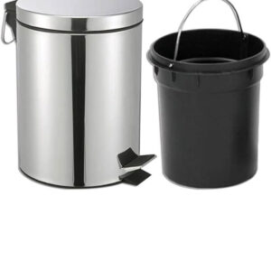 Lixeira De Banheiro Em Aço Inox 7 Litros Com Pedal Premium Cor Inox - Imagem 1