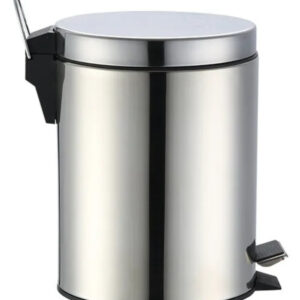 Lixeira De Banheiro Em Aço Inox 7 Litros Com Pedal Premium Cor Inox - Imagem 6