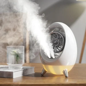 Mini Ventilador Umidificador Spray Portátil Usb Com Led - Imagem 4