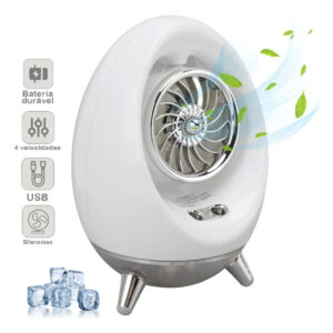 Mini Ventilador Umidificador Spray Portátil Usb Com Led - Imagem 3