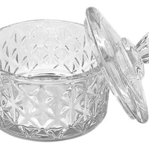 Bomboniere Baleiro De Vidro Com Tampa Diamante - Imagem 1