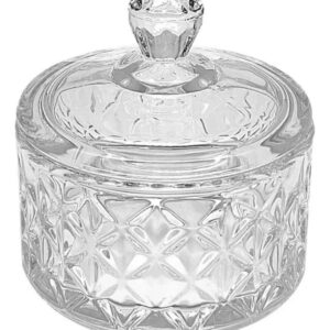 Bomboniere Baleiro De Vidro Com Tampa Diamante - Imagem 3