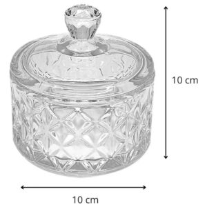 Bomboniere Baleiro De Vidro Com Tampa Diamante - Imagem 4