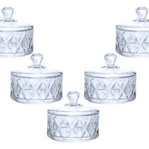 Bomboniere Baleiro De Vidro Com Tampa Diamante - Imagem 8