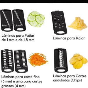 Fatiador E Ralador de Legumes Multifuncional 6 em 1 - Imagem 5