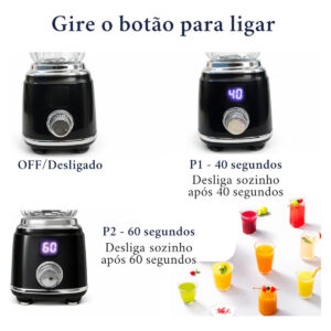 Liquidificador Portátil Recarregável Potente 600ml Pequeno - Imagem 5
