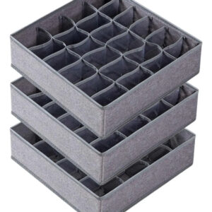 Colmeia Organizadora Gavetas Para Calcinhas Meias Cuecas Gravata 24 Nichos Cinza