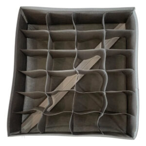 Colmeia Organizadora Gavetas Para Calcinhas Meias Cuecas Gravata 24 Nichos Cinza - Imagem 5