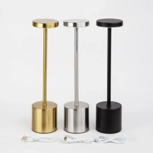 Luminária De Mesa Led Abajur Touch Dimmer Recarregável Usb - Imagem 1