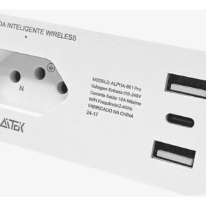 Tomada Inteligente Wi-Fi 3 Pinos 2 USB 1 Tipo-C Alexa Google - Imagem 6