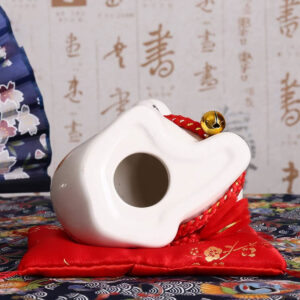 Gato da Sorte Maneki Neko Porcelana Calda Longa Almofada - Imagem 6