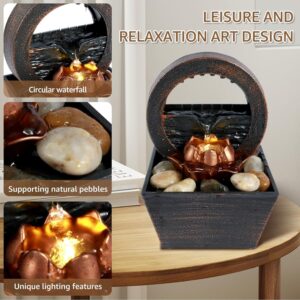 Fontes de Água Internas com luz de mesa decoração de fonte de água interna - Imagem 4