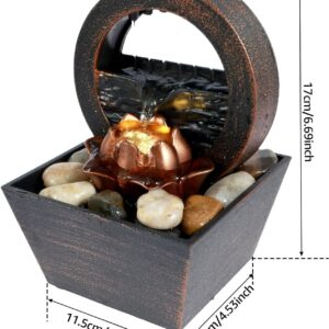 Fontes de Água Internas com luz de mesa decoração de fonte de água interna - Imagem 1