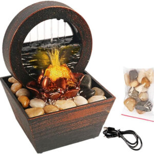Fontes de Água Internas com luz de mesa decoração de fonte de água interna - Imagem 3