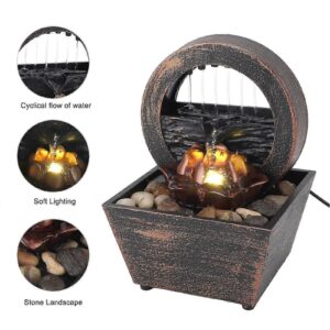 Fontes de Água Internas com luz de mesa decoração de fonte de água interna - Imagem 2