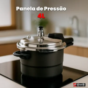 Panela De Pressão 4 Litros Em Alumínio Reforçado Com Tampa E Alta Durabilidade Premium - Imagem 6