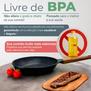Panela Frigideira Antiaderente Cerâmica Dinda Home Indução Gás Elétrico Linha Premium - Imagem 4