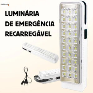 Luminária Emergência 42 Leds 21w 1200mah B-max Recarregável Branco 127/220v - Imagem 4