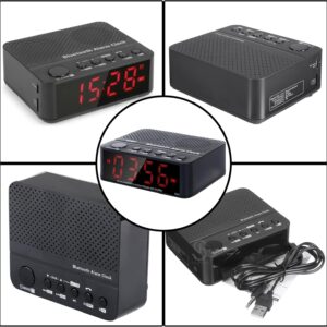 Rádio Relogio Despertador Digital De Mesa Com Rádio Flex Cor Preto - Imagem 4