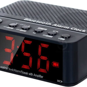 Rádio Relogio Despertador Digital De Mesa Com Rádio Flex Cor Preto - Imagem 1