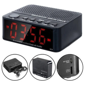 Rádio Relogio Despertador Digital De Mesa Com Rádio Flex Cor Preto - Imagem 2