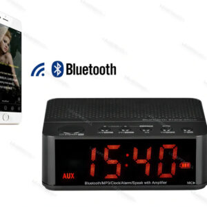 Rádio Relogio Despertador Digital De Mesa Com Rádio Flex Cor Preto - Imagem 3