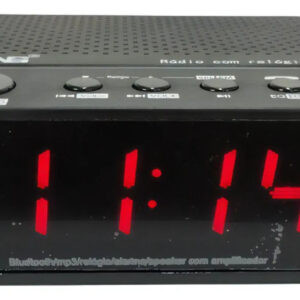 Rádio Relogio Despertador Digital De Mesa Com Rádio Flex Cor Preto - Imagem 6