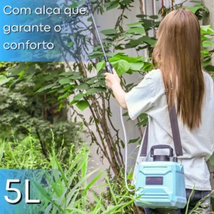 Pulverizador Elétrico Bateria Recarregável Reservatório 5l Azul - Imagem 4