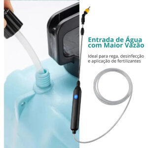 Pulverizador Elétrico Bateria Recarregável Reservatório 5l Azul - Imagem 3