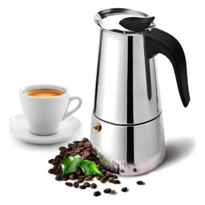 Cafeteira Italiana Aço Inox 300ml 6 Xicaras Café Expresso Cor Prateado - Imagem 7