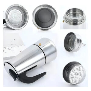 Cafeteira Italiana Aço Inox 300ml 6 Xicaras Café Expresso Cor Prateado - Imagem 9