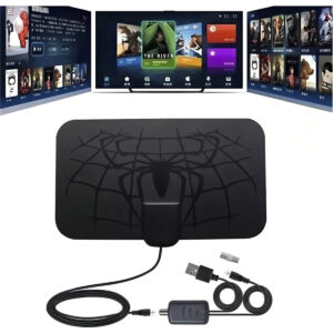 Antena Digital Interna Com Amplificador Sinal Booster Flex - Imagem 2