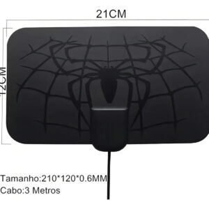 Antena Digital Interna Com Amplificador Sinal Booster Flex - Imagem 4