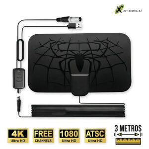 Antena Digital Interna Com Amplificador Sinal Booster Flex - Imagem 1
