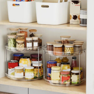 Organizador Geladeira Maquiagem Giratório Armário Multiuso Incolor - Imagem 7