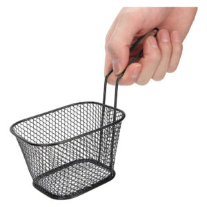 Mini Cesto P Fritura Servir Porções Quentes Batata Frita - Imagem 3
