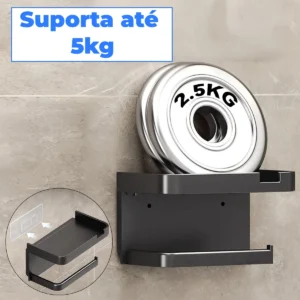 Suporte Papel Higiênico Adesivo Elegante Parede Celular - Imagem 8