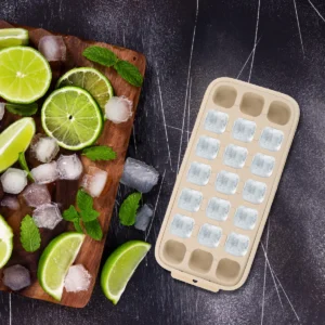 Formas De Gelo Papinha Bebe Tempero Silicone 21 Cubos Bege - Imagem 8